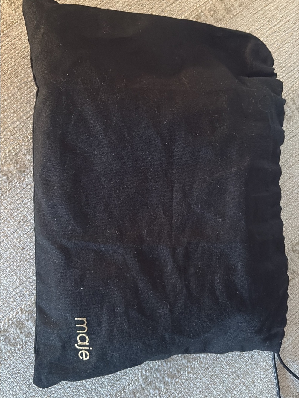 Maje Mini Black Fringe Leather Shoulder Bag - Picture 9 of 9